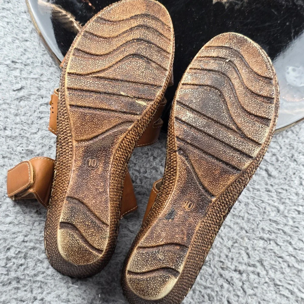 Patrizia Spring Step Wedge Slide Sandals‎ Womens 10 Brown Floral Boho Comfort